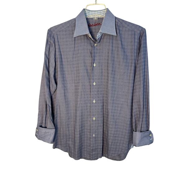Robert Graham Blue Long Sleeve Button Down Top - M/L - Picture 1 of 8